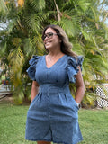 Stretchable Denim Romper