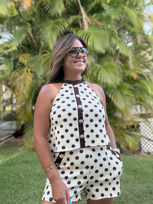 Brown Polka Dots Set