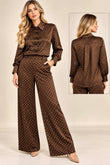 Coffee Satin Set