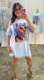 T shirt dress azul