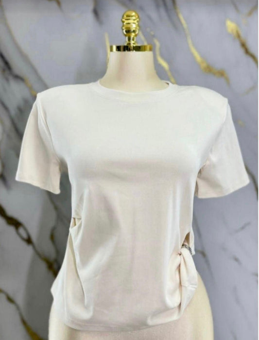 T-shirt Ivory 90% cotton - 10%polyester
