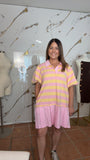 Skirt dress pink/yellow