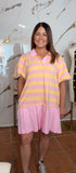 Skirt dress pink/yellow