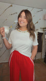 T shirt white / gold