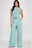 Mint vest & pant set